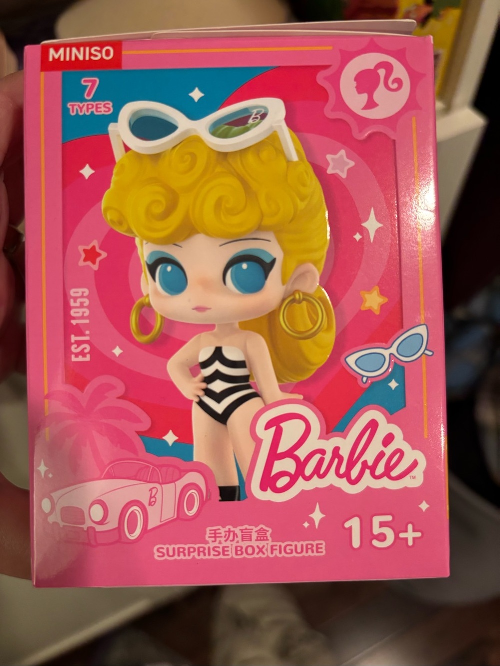 Barbie Mini Figure Surprise Box - Pink Packaging with Yellow Hair